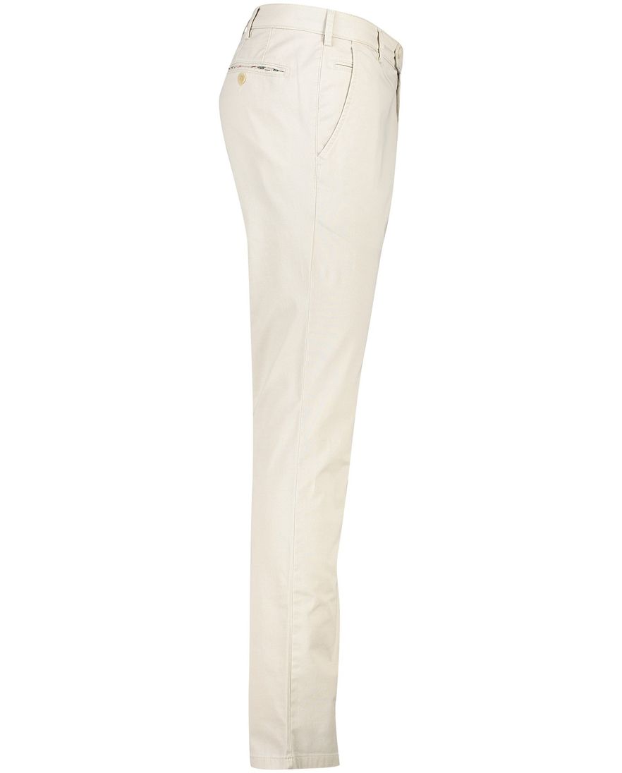 Meyer katoenen broek Bonn effen beige normale fit