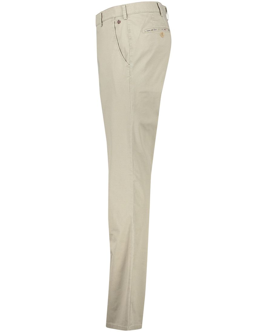 Meyer pantalon Bonn beige katoen perfect fit