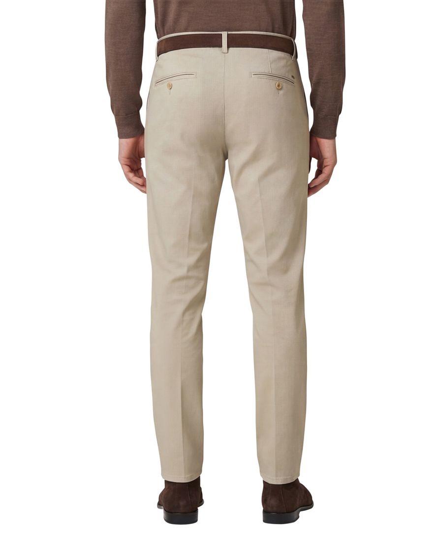 Meyer pantalon Bonn beige katoen perfect fit