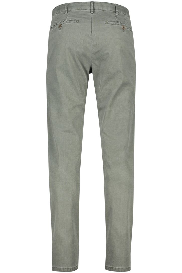 Meyer katoenen broek Tokyo slim fit olijfgroen effen