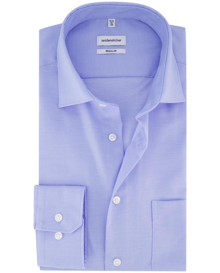 Seidensticker overhemd lichtblauw met borstzak