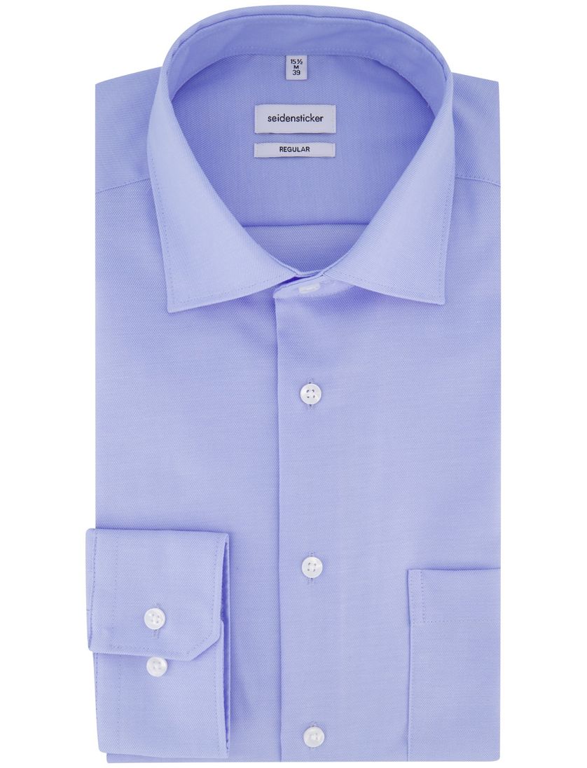 Seidensticker overhemd regular lichtblauw met borstzak