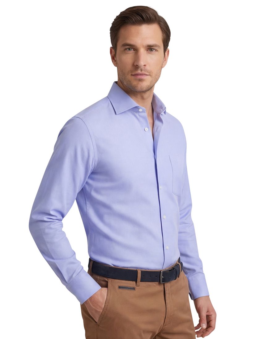 Seidensticker overhemd regular lichtblauw met borstzak