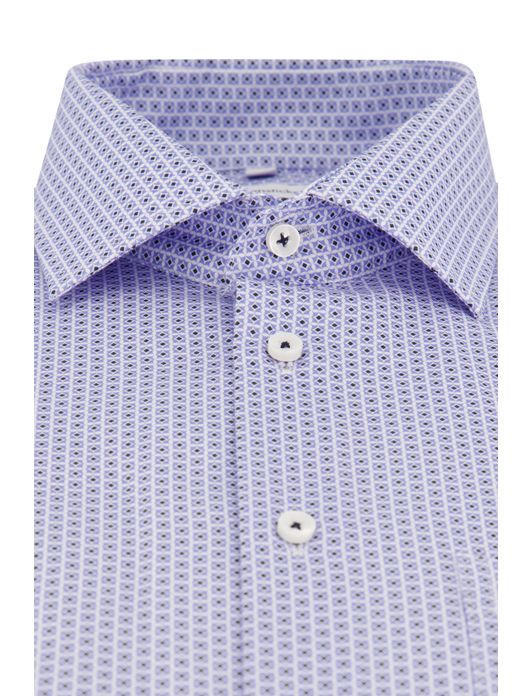 Seidensticker overhemd blauw geprint