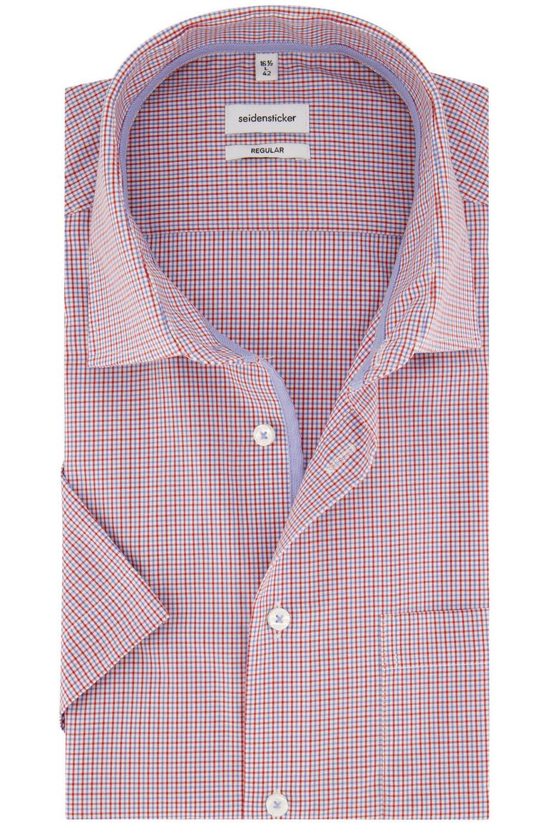 Seidensticker overhemd rood geruit