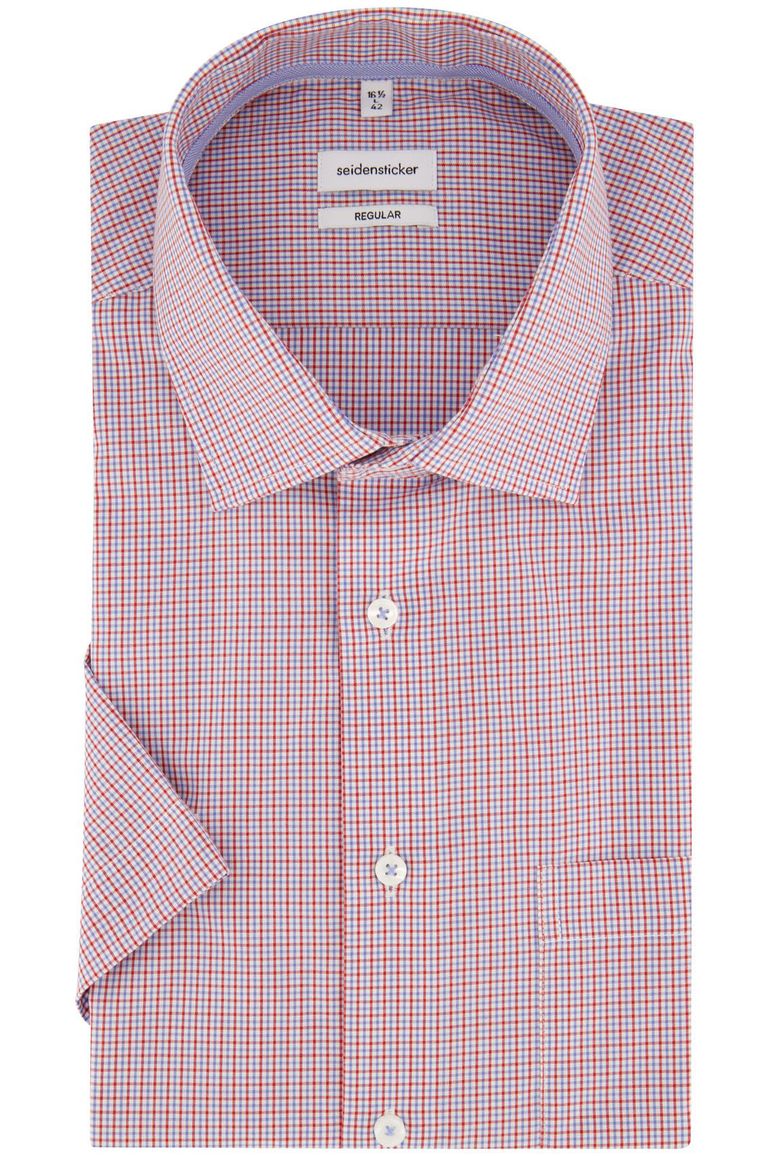 Seidensticker overhemd rood geruit