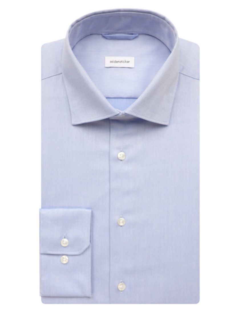 Seidensticker Slim overhemd lichtblauw strijkvrij