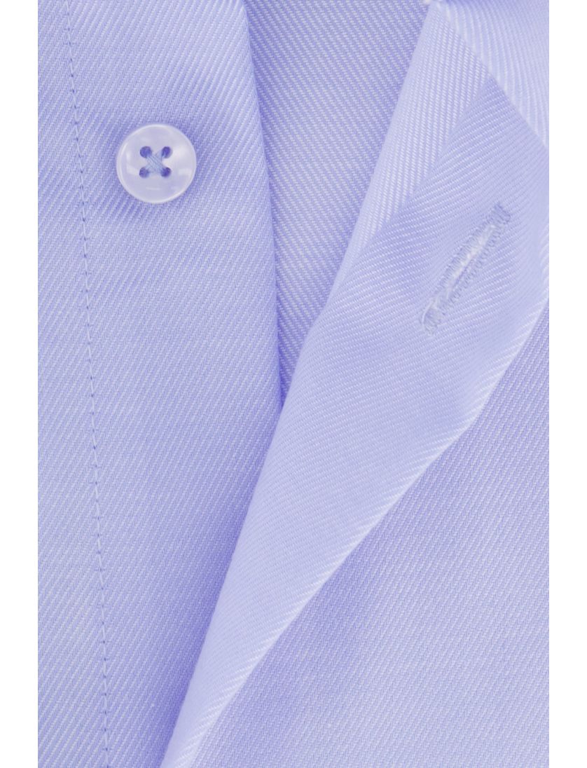 Blauw uni Seidensticker overhemd Slim