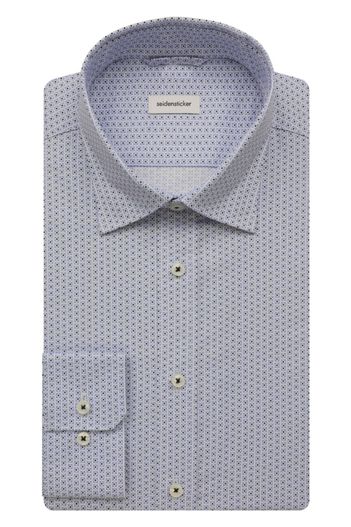 Seidensticker Seidensticker business overhemd lichtblauw Slim geprint katoen