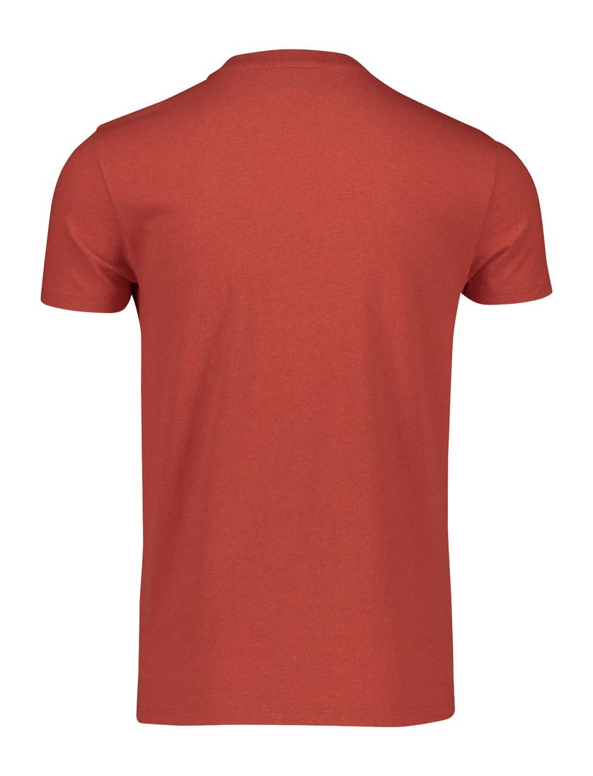 Katoenen Superdry t-shirt effen oranje