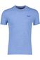 Superdry t-shirt effen blauw gemeleerd