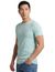 Ronde hals Superdry katoenen t-shirt lichtblauw gemeleerd