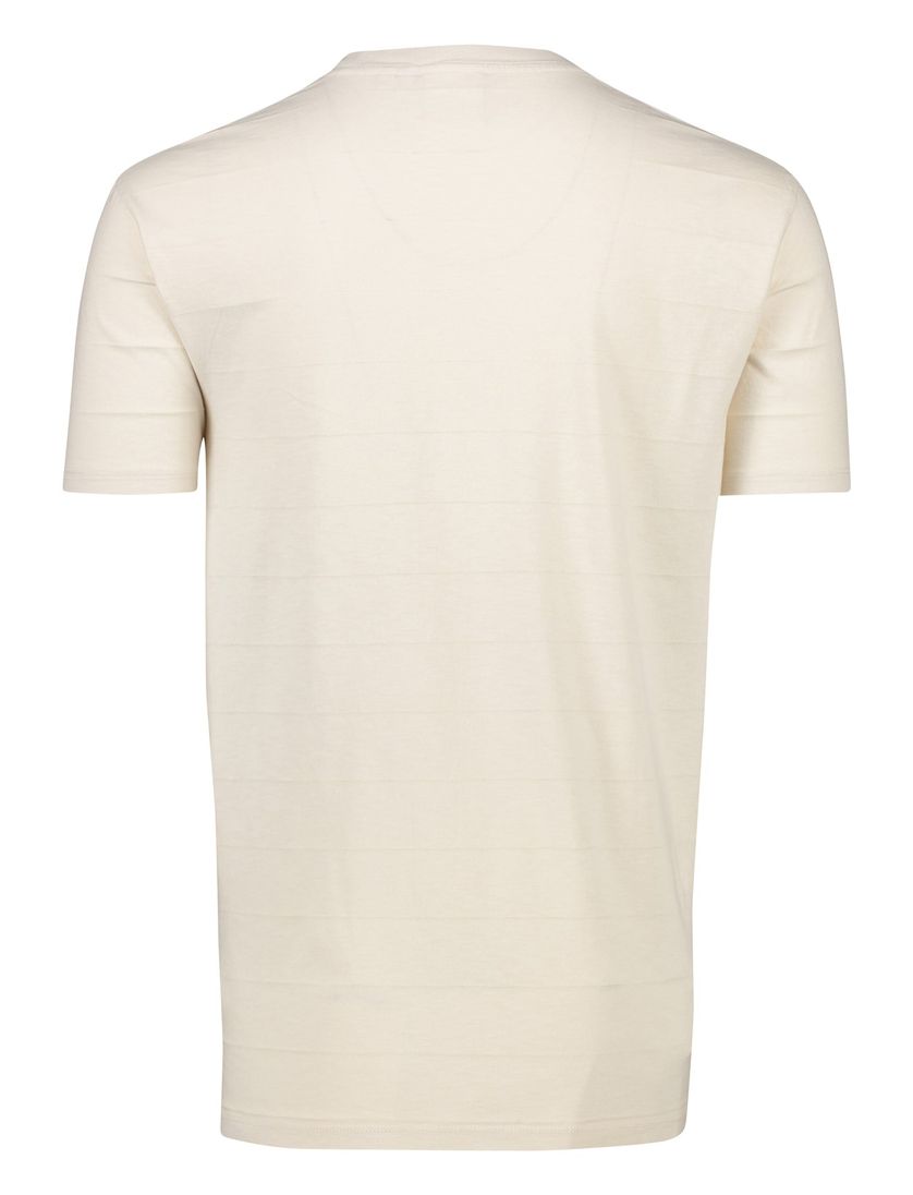 Superdry t-shirt ecru structuur strepen