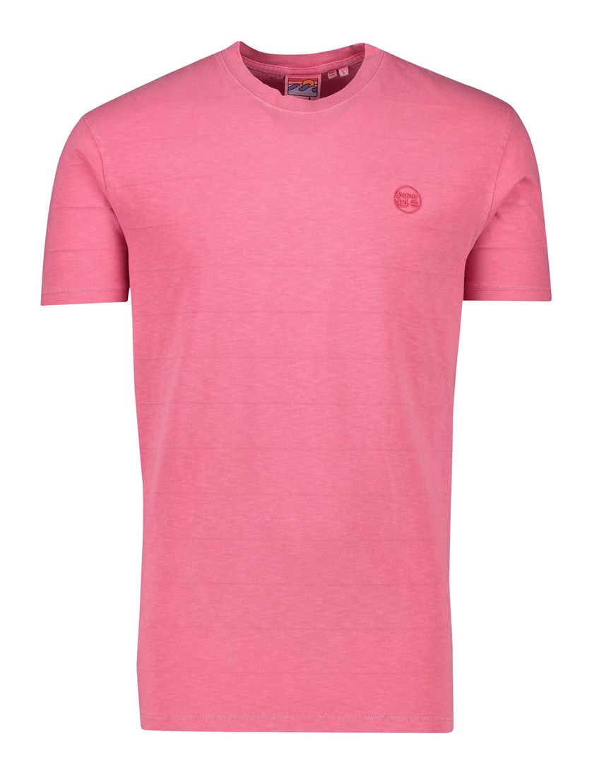 Superdry t-shirt katoen roze strepen