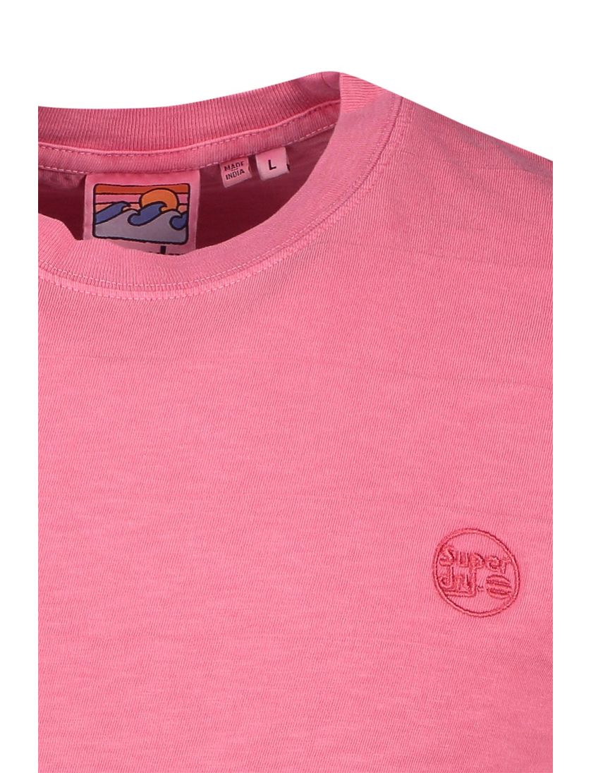 Superdry t-shirt katoen roze strepen