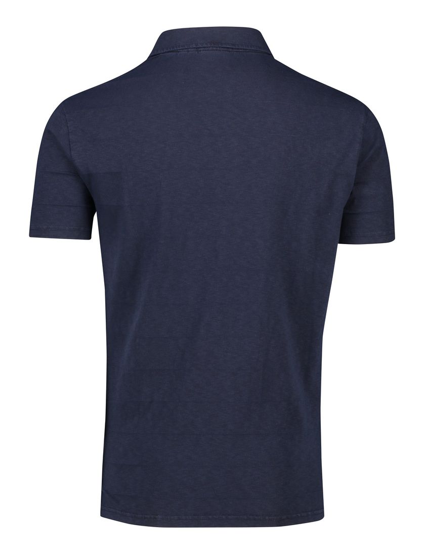 Superdry polo donkerblauw gemêleerd katoen