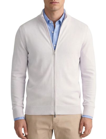 Thomas Maine Thomas Maine vest ronde hals lila merinowol