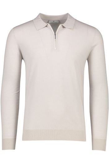 Thomas Maine Thomas Maine half zip trui off-white merinowol