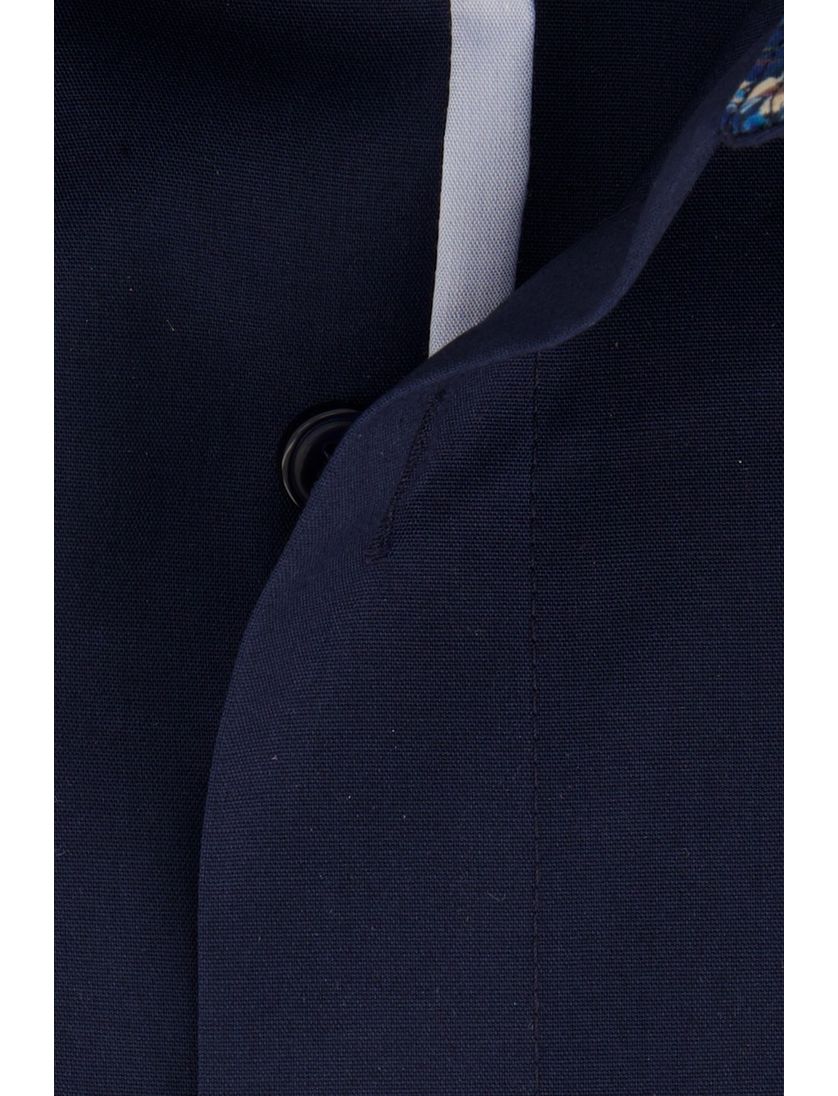 Olymp Comfort Fit overhemd Luxor borstzak donkerblauw katoen