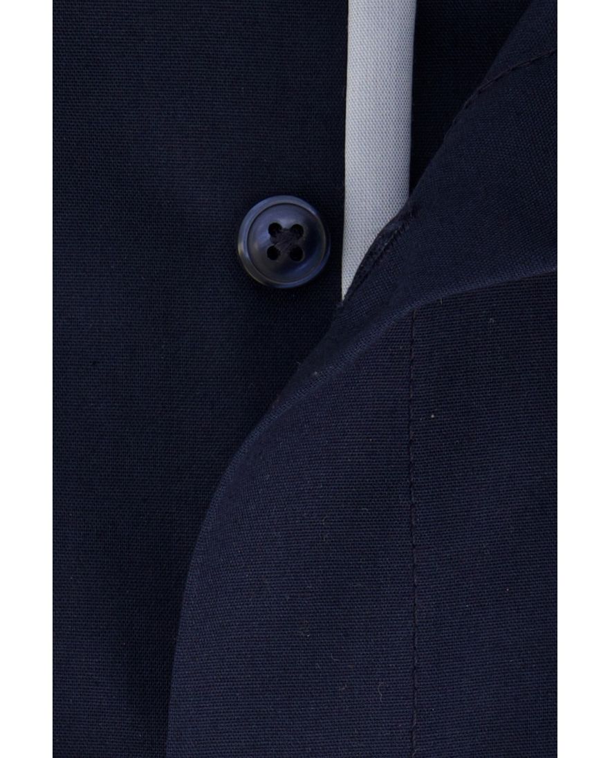 Olymp overhemd korte mouw Luxor Modern Fit effen donkerblauw katoen