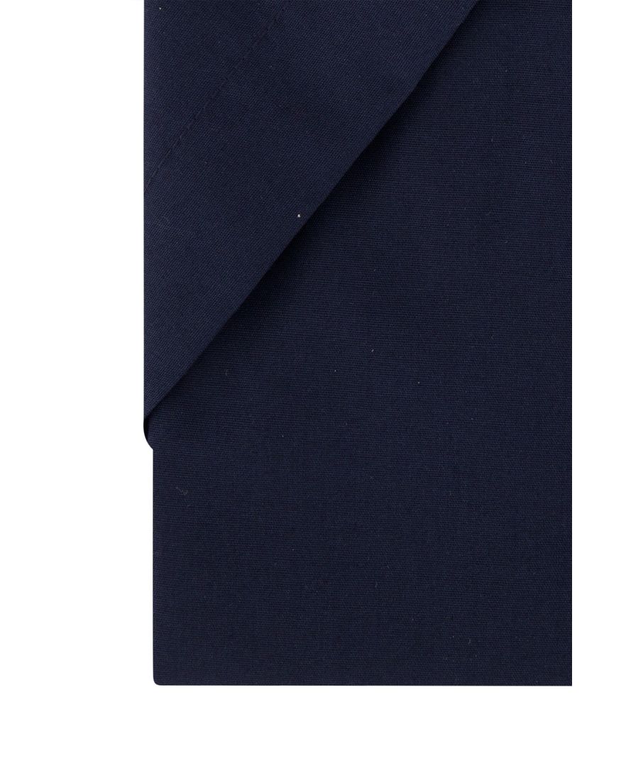 Olymp overhemd korte mouw Luxor Modern Fit effen donkerblauw katoen