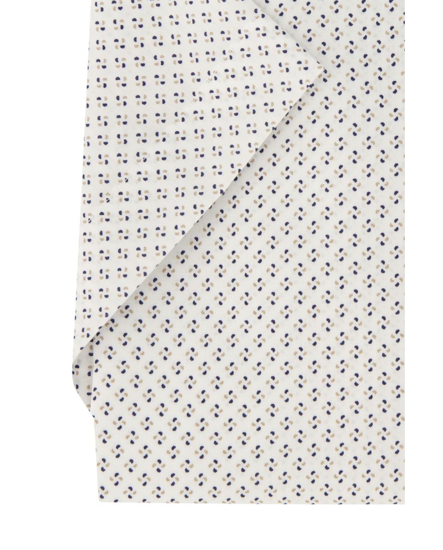 Olymp wit printje overhemd katoen