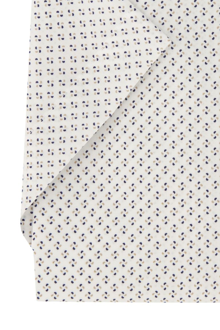 Olymp wit printje overhemd katoen