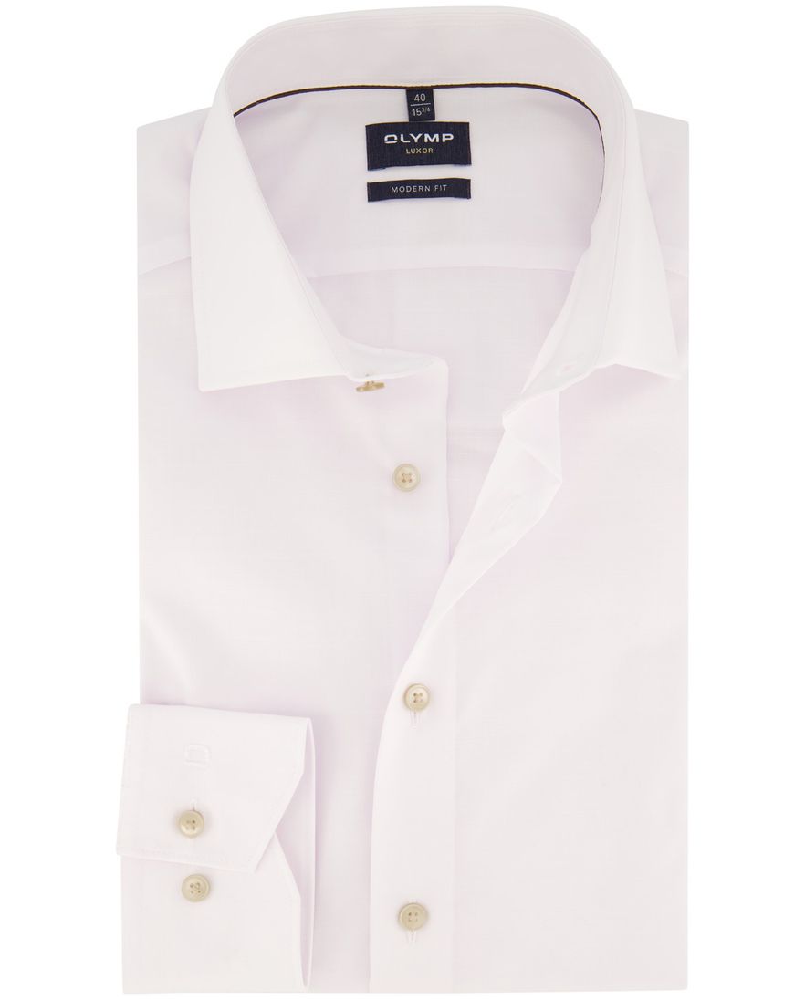 Olymp business overhemd Luxor Modern Fit wit effen katoen