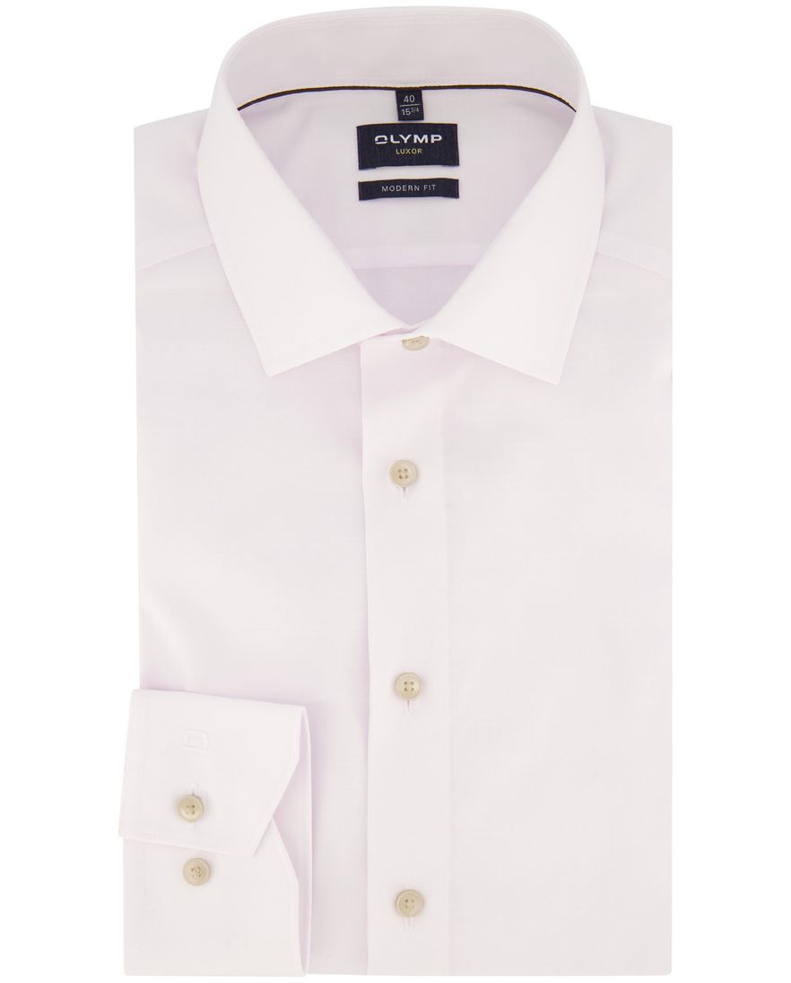 Olymp business overhemd Luxor Modern Fit wit effen katoen