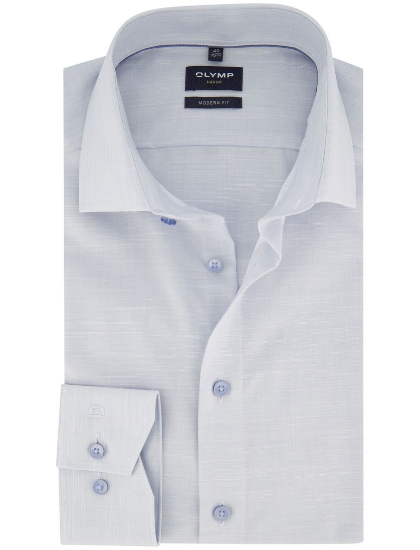 Olymp overhemd lichtblauw Luxor Modern Fit strijkvrij katoen
