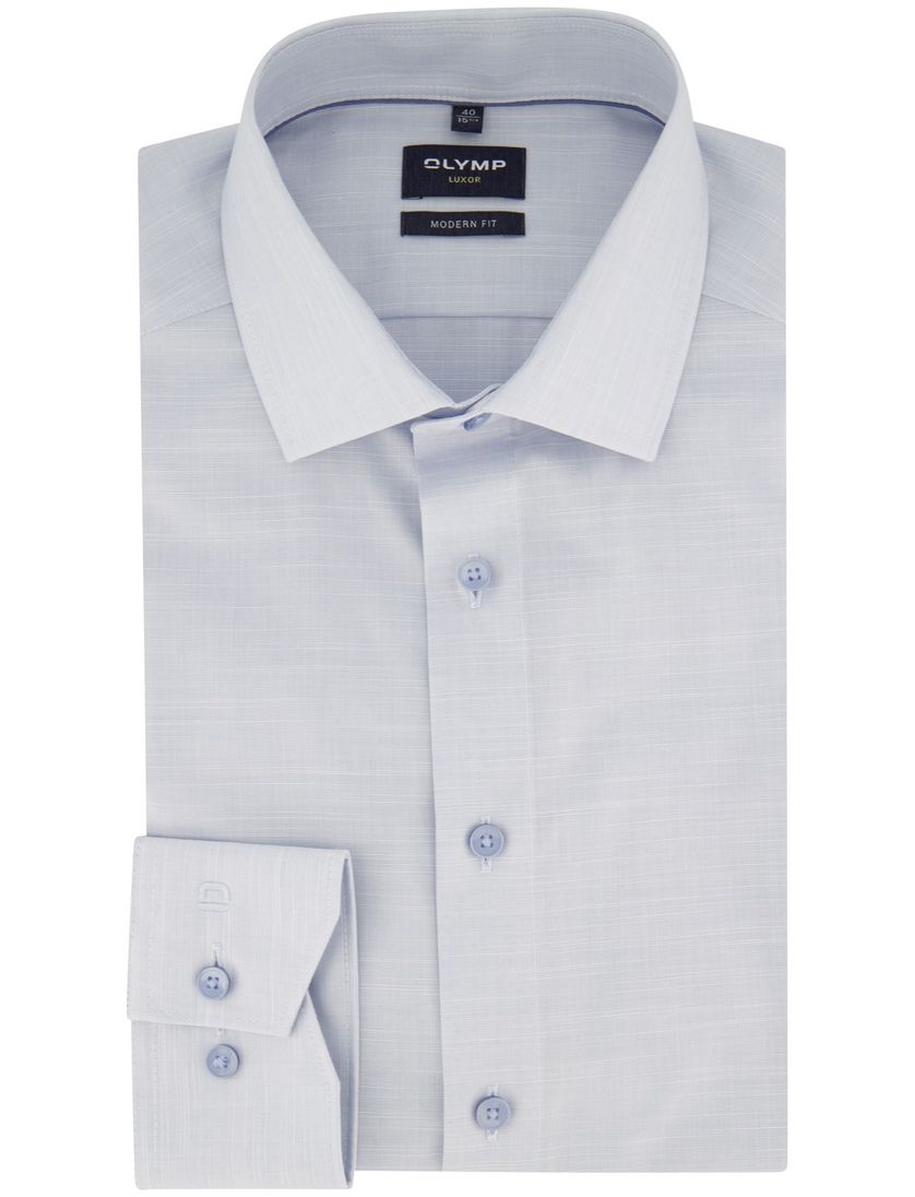 Olymp overhemd lichtblauw Luxor Modern Fit strijkvrij katoen