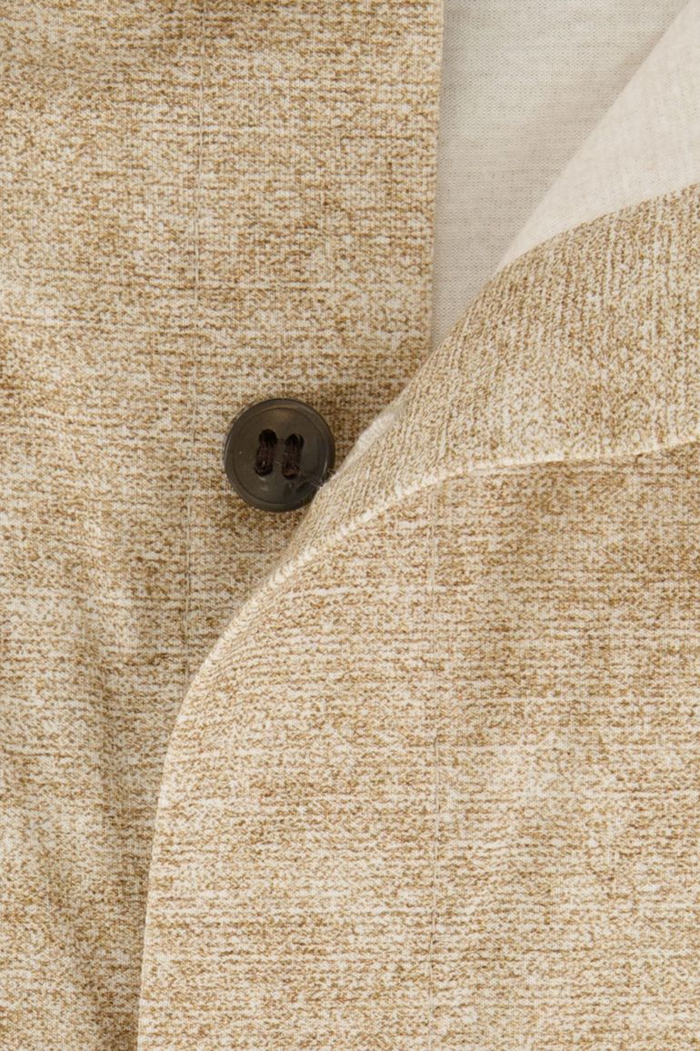 Olymp overhemd beige gemeleerd body fit