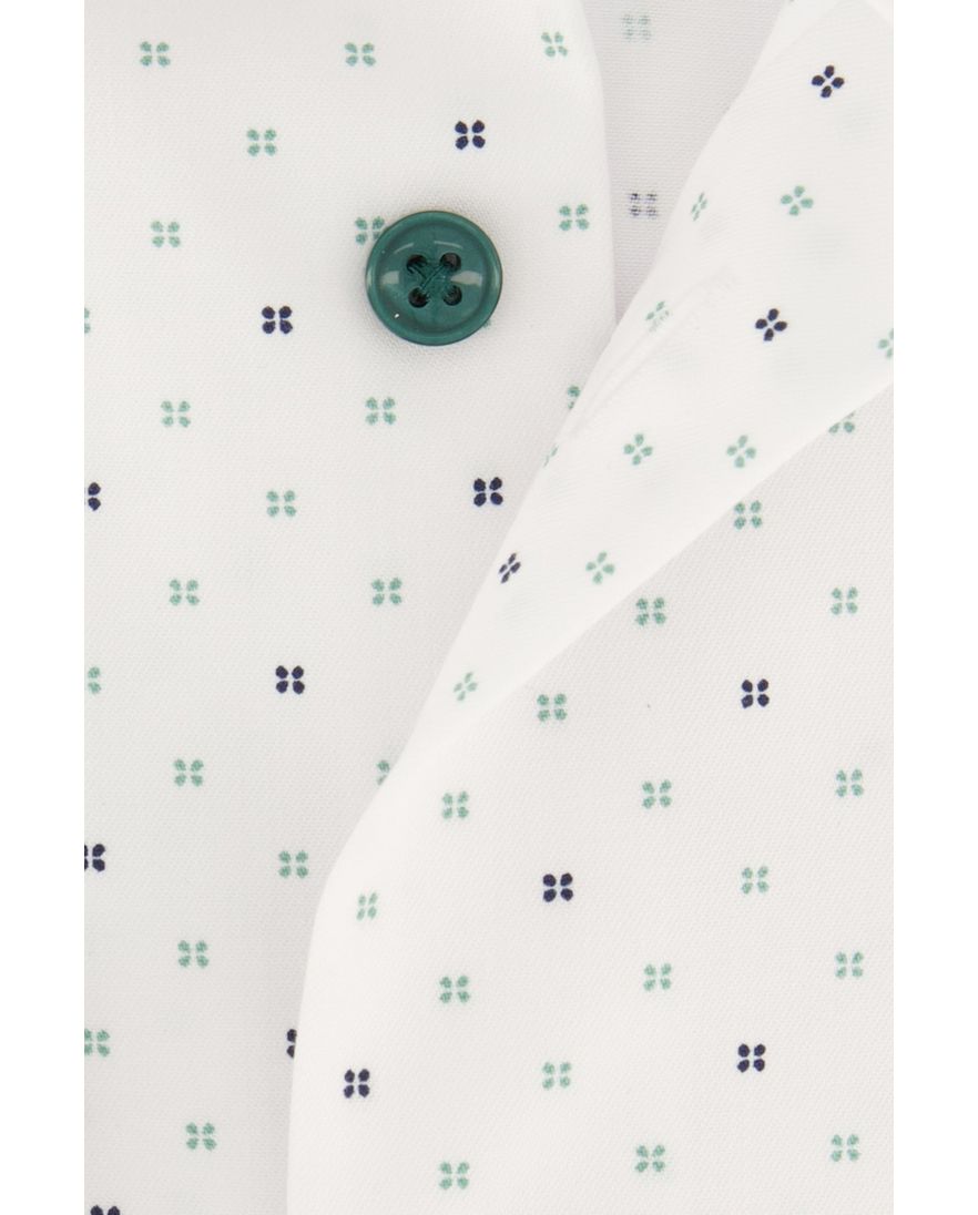 Olymp business overhemd 24/7 modern fitwit geprint katoen