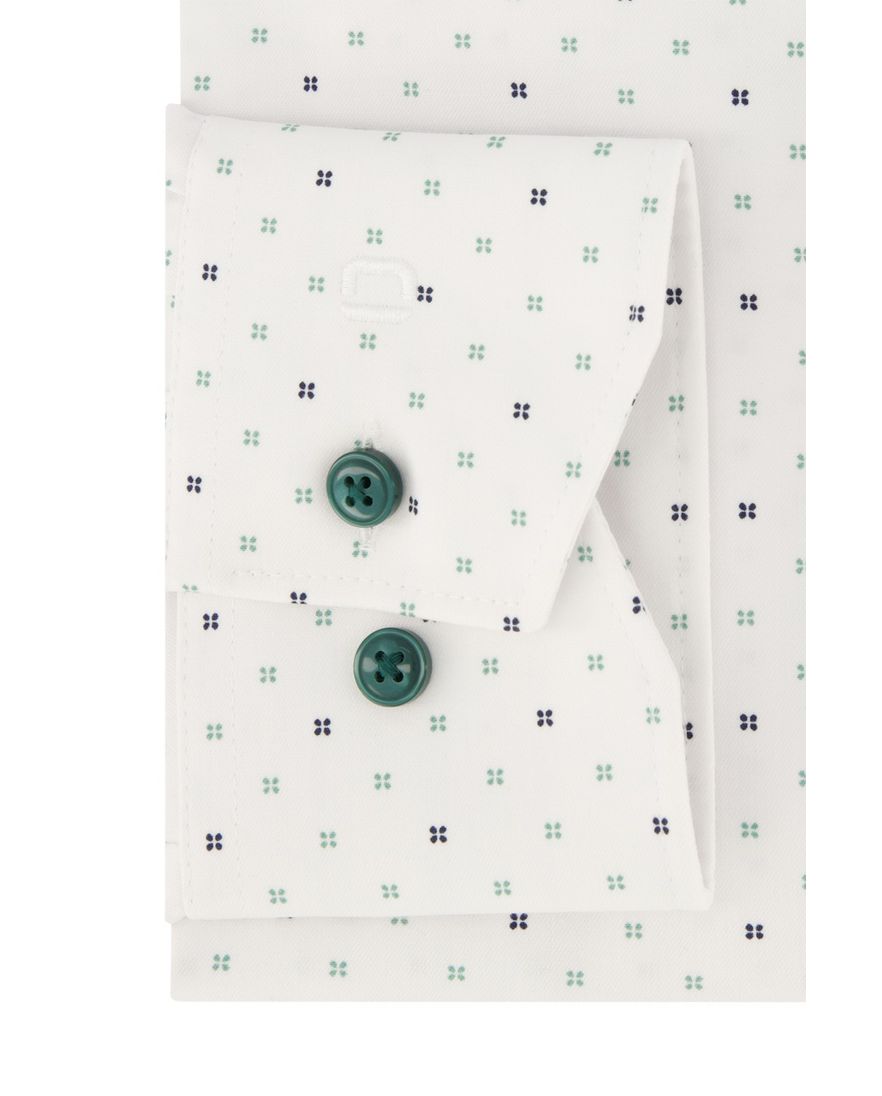 Olymp business overhemd 24/7 modern fitwit geprint katoen