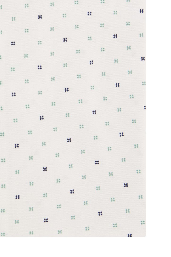 Katoenen Olymp business overhemd normale fit wit geprint