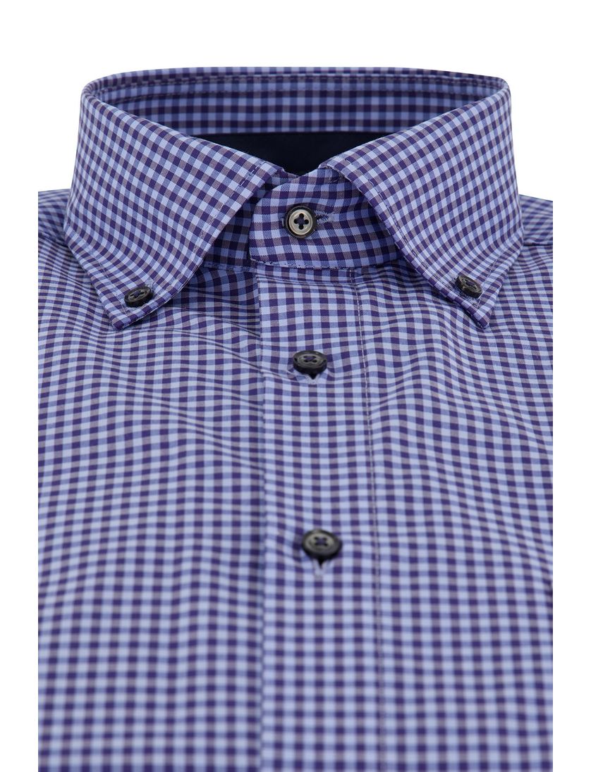 Casa Moda overhemd blauw Comfort Fit geruit