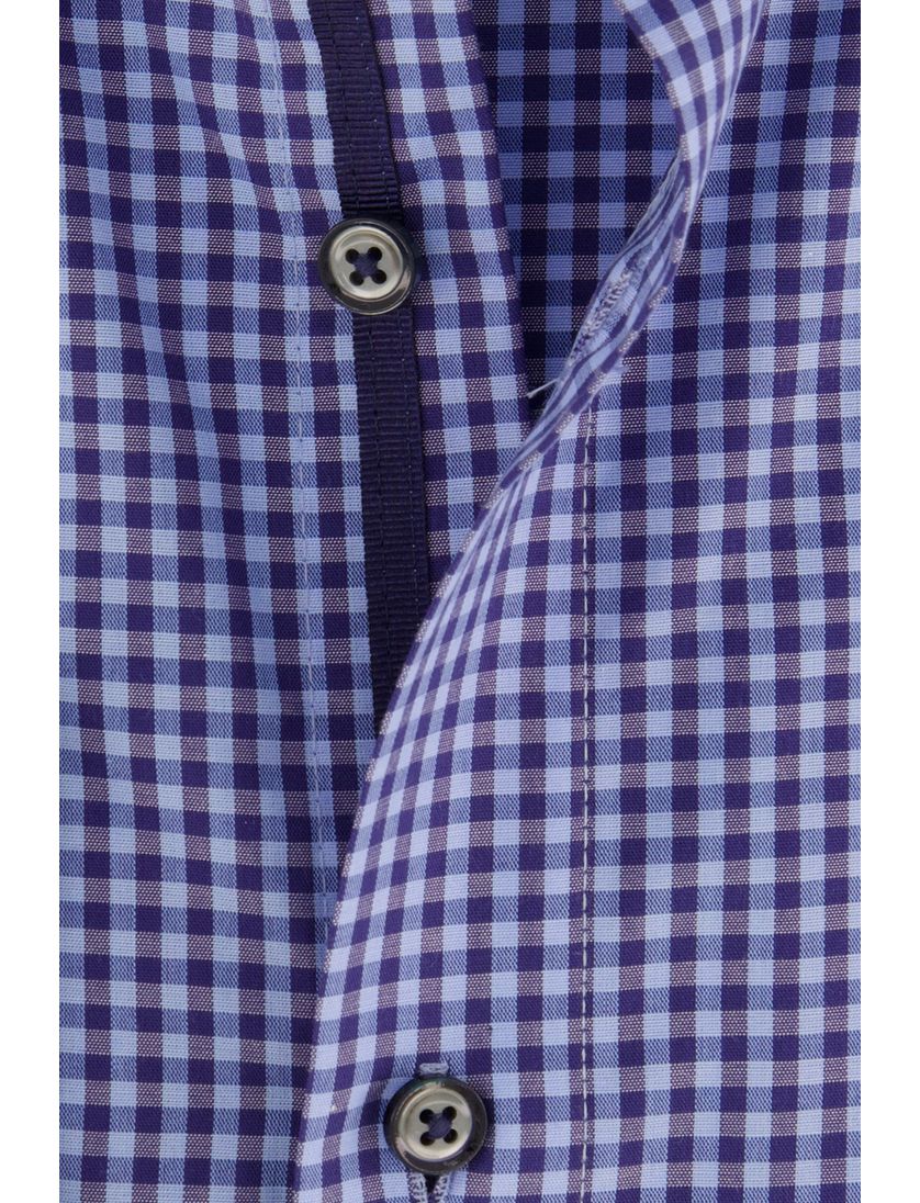 Casa Moda overhemd blauw Comfort Fit geruit