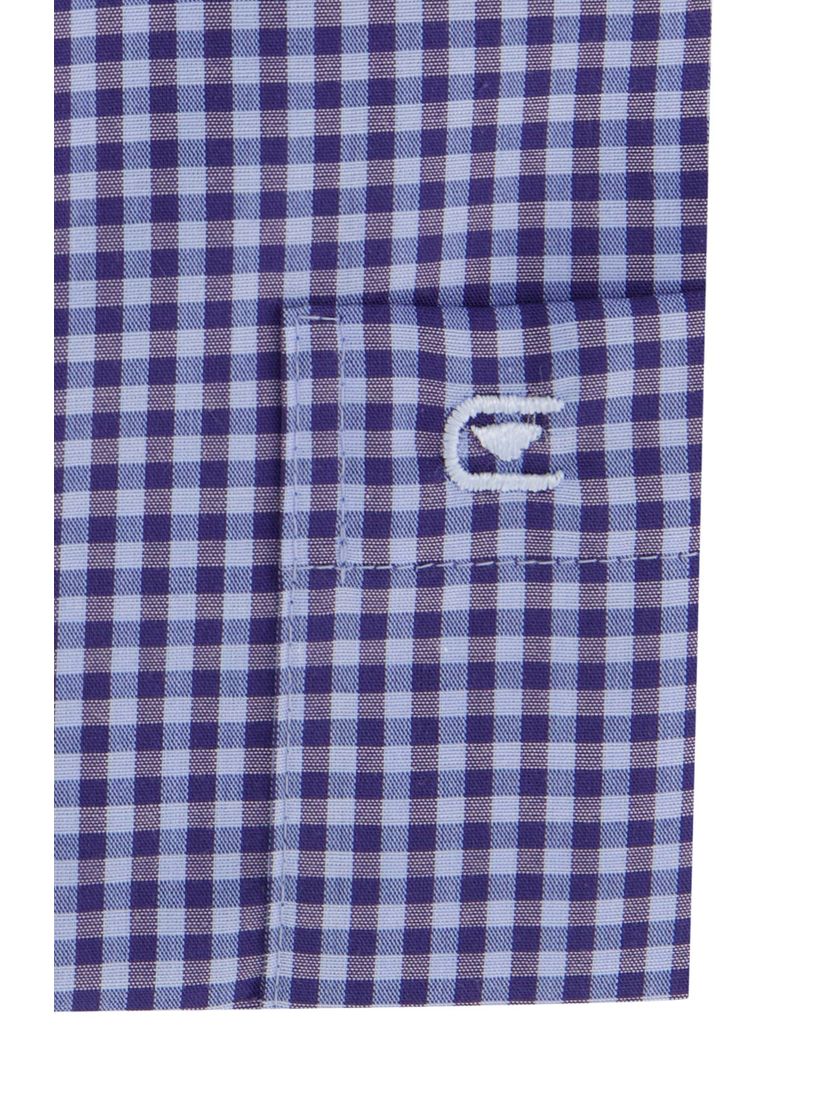 Casa Moda overhemd blauw Comfort Fit geruit