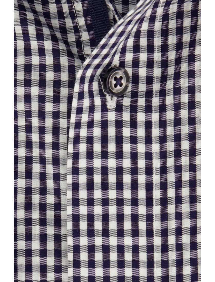 Navy Casa Moda overhemd geruit wijde fit