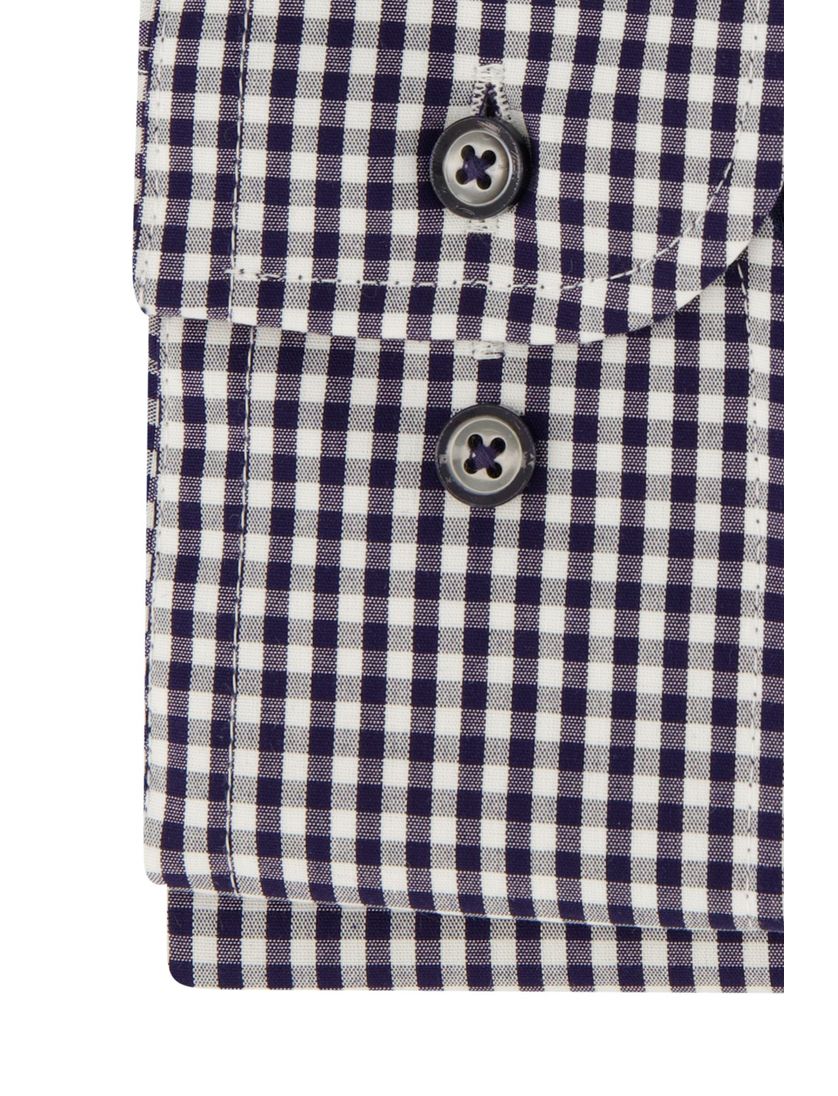 Navy Casa Moda overhemd geruit wijde fit