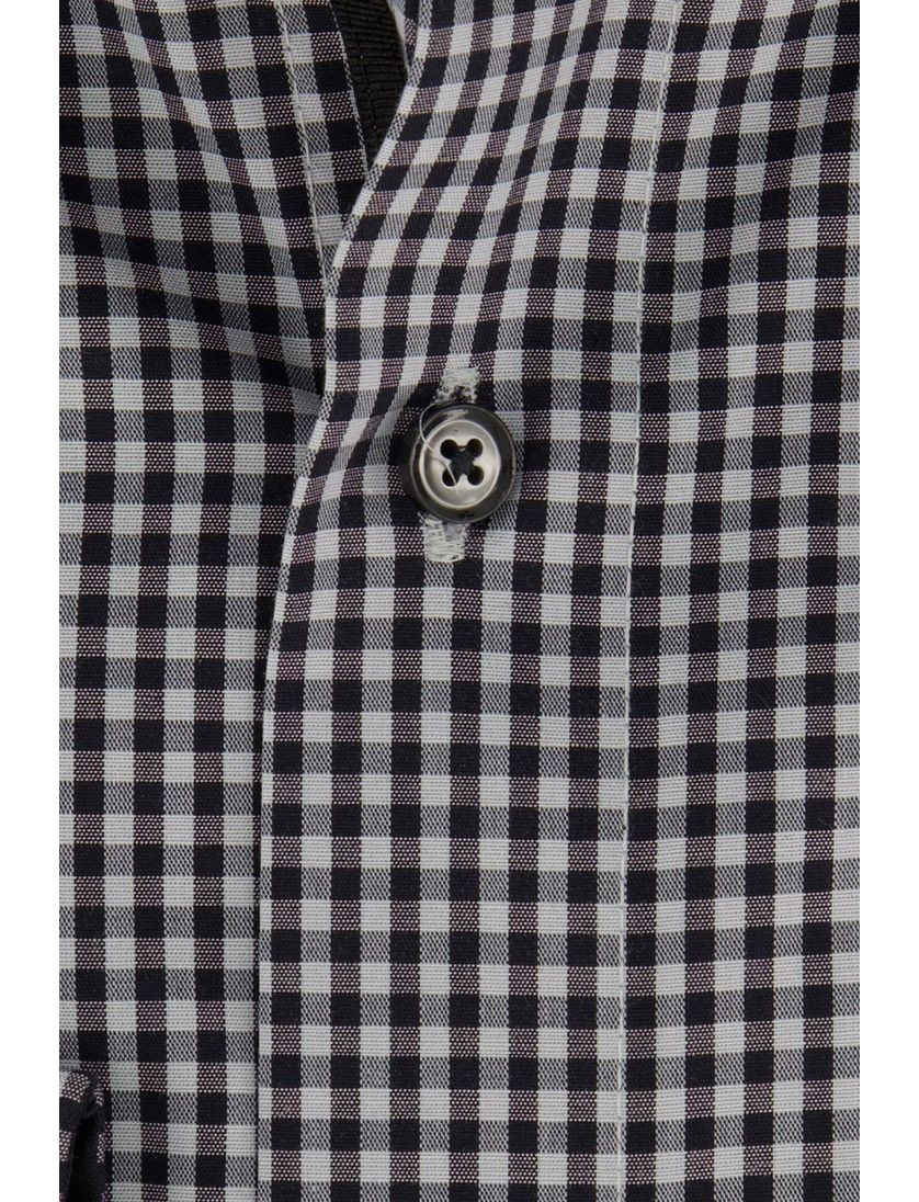 Casa Moda overhemd geruit Comfort Fit zwart