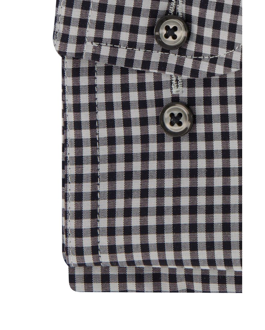 Casa Moda overhemd Comfort Fit zwart wit geruit