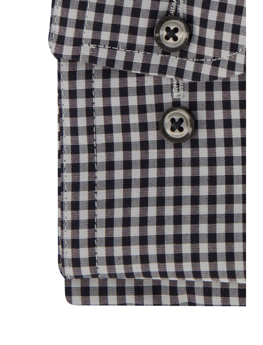 Casa Moda overhemd geruit Comfort Fit zwart