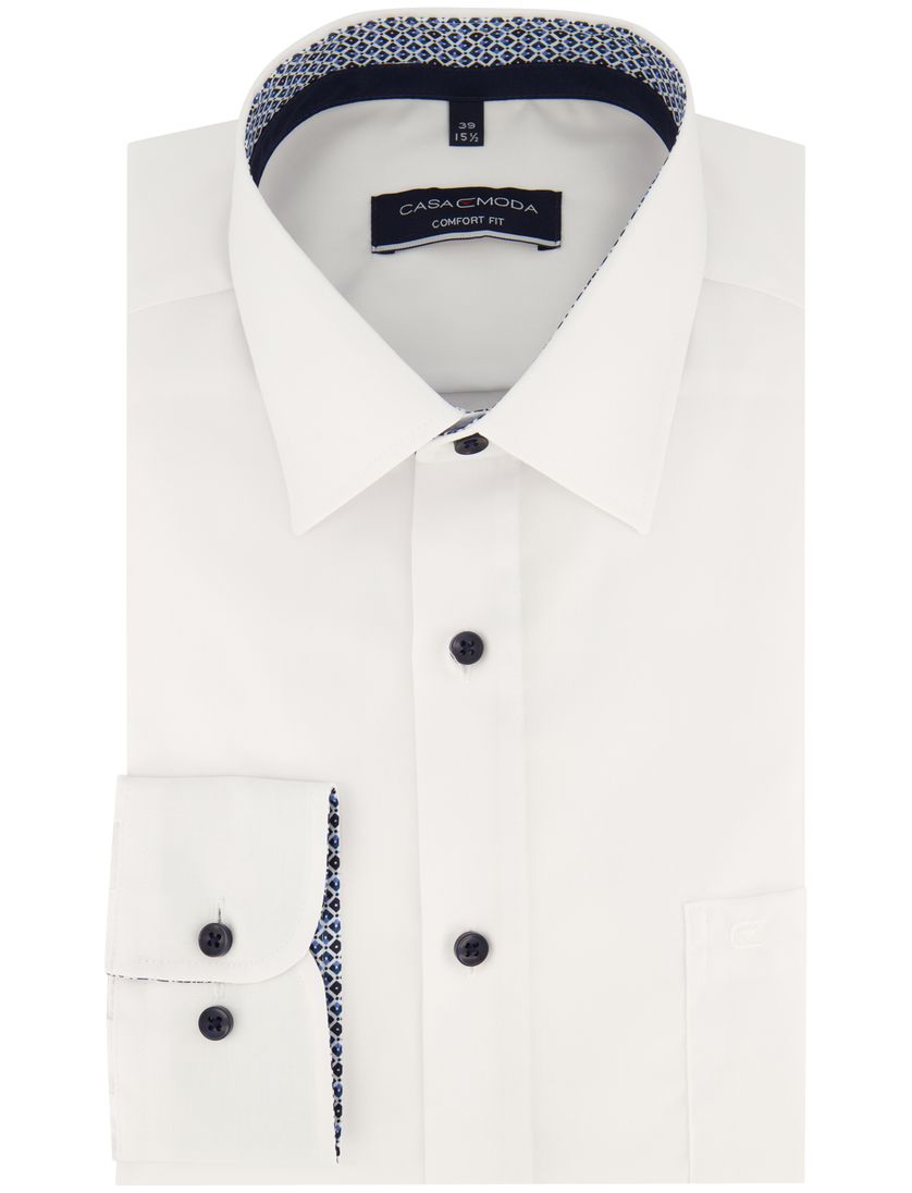 Casa Moda business overhemd Comfort Fit wit effen