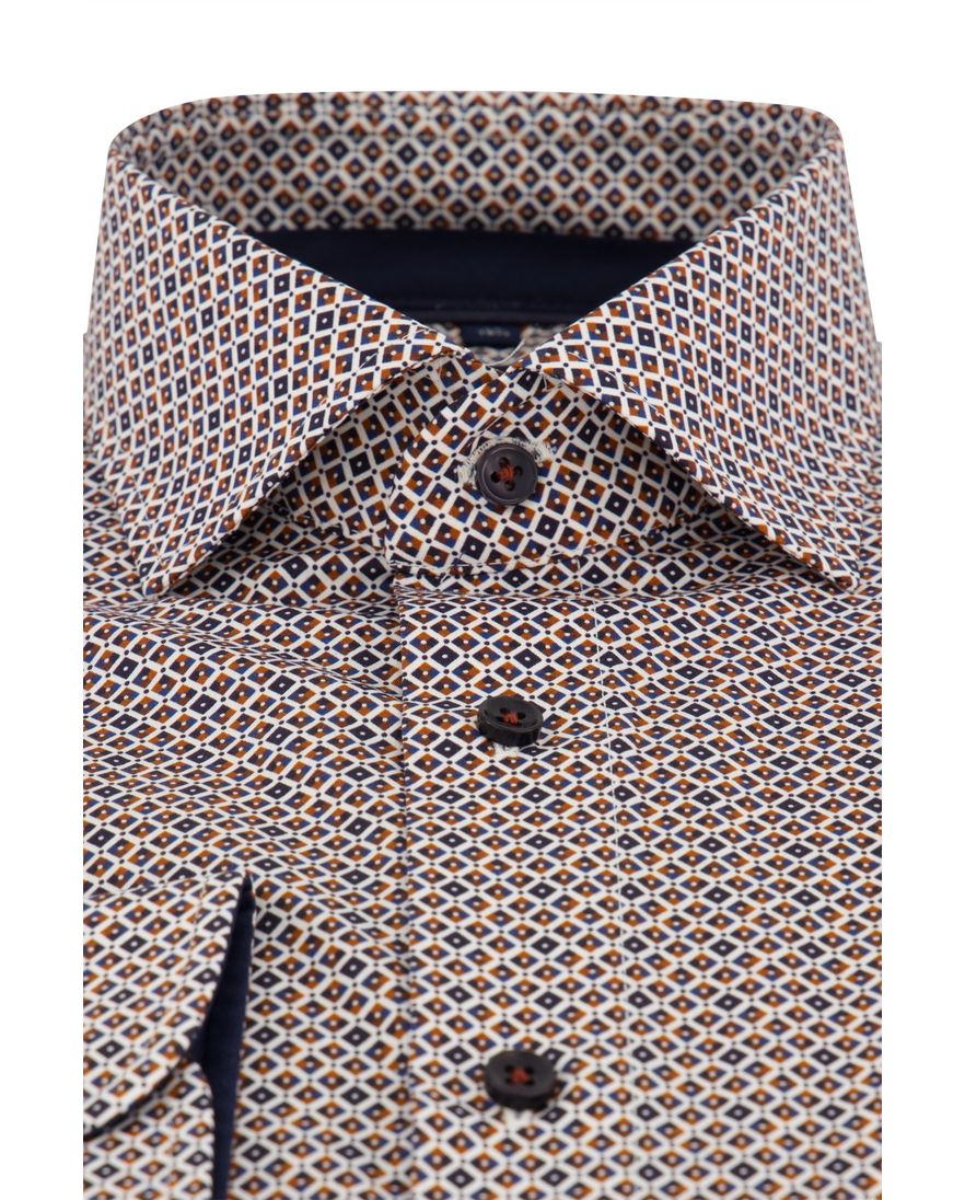 Casa Moda overhemd Comfort Fit rood geprint