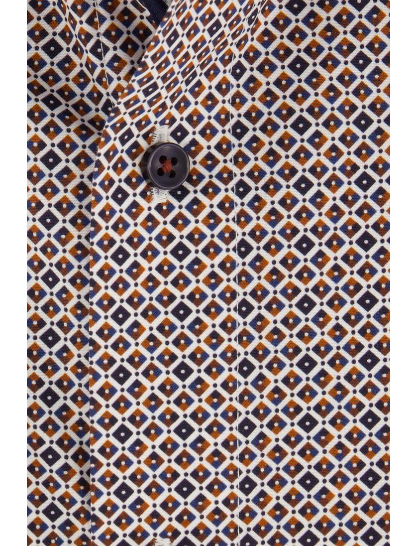 Casa Moda Comfort Fit overhemd wijde fit rood geprint