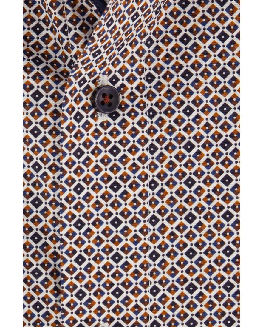 Casa Moda overhemd Comfort Fit rood geprint