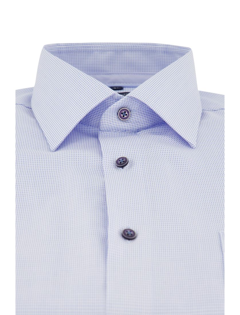 Casa Moda overhemd lichtblauw geprint strijkvrij