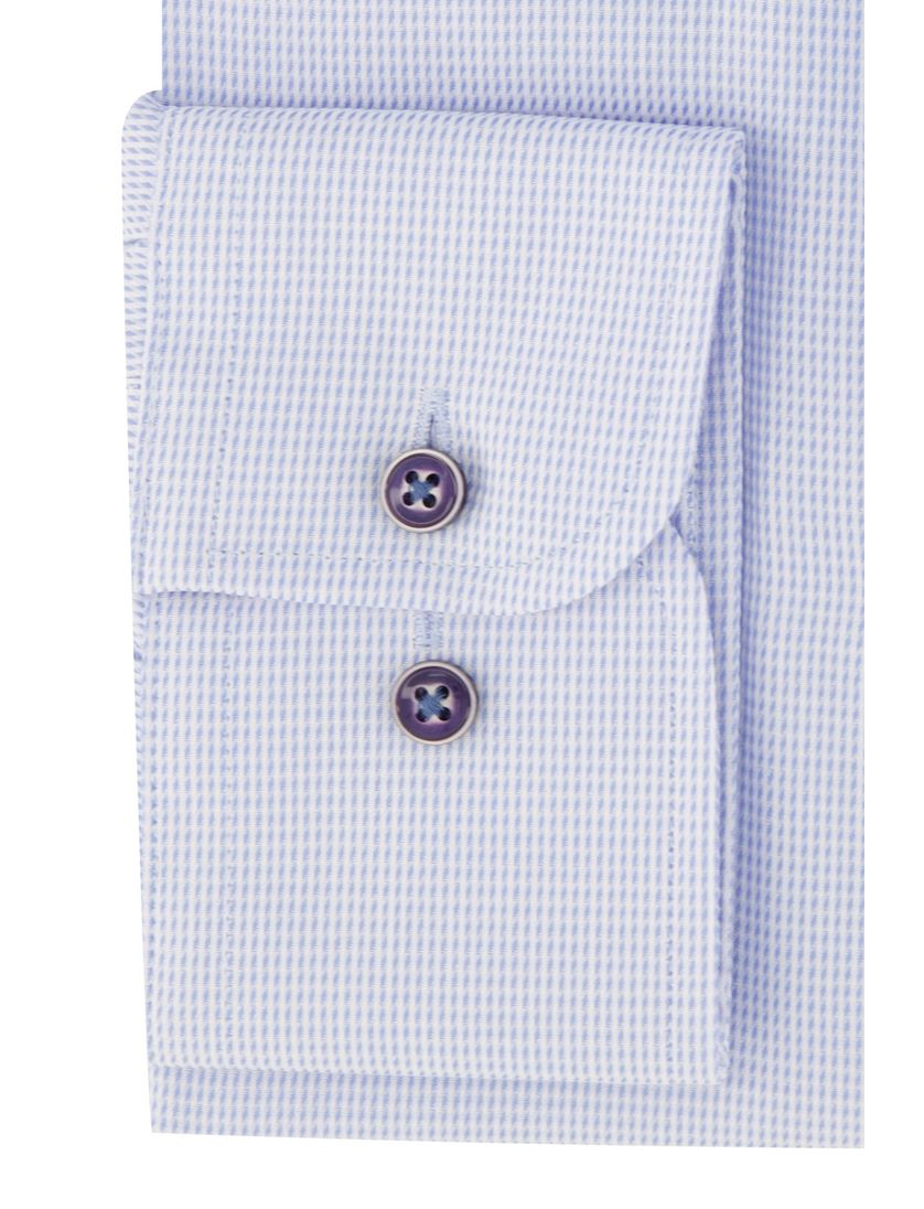 Casa Moda overhemd lichtblauw geprint strijkvrij