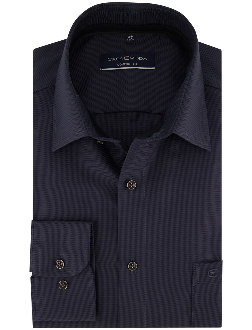 Overhemd Casa Moda donkerblauw comfort fit